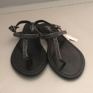 Candies black strap sandals
